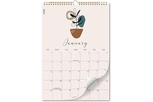 PIOOJK 2025 Wall Calendar - Boho Calendar from January 2025 to December 2025, Aesthetic Large Hanging Calendar with Thick Paper, Perfect for Office and Home Monthly Organizing & Planning, 10"×14.5"
