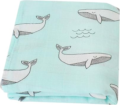 whale swaddle blanket
