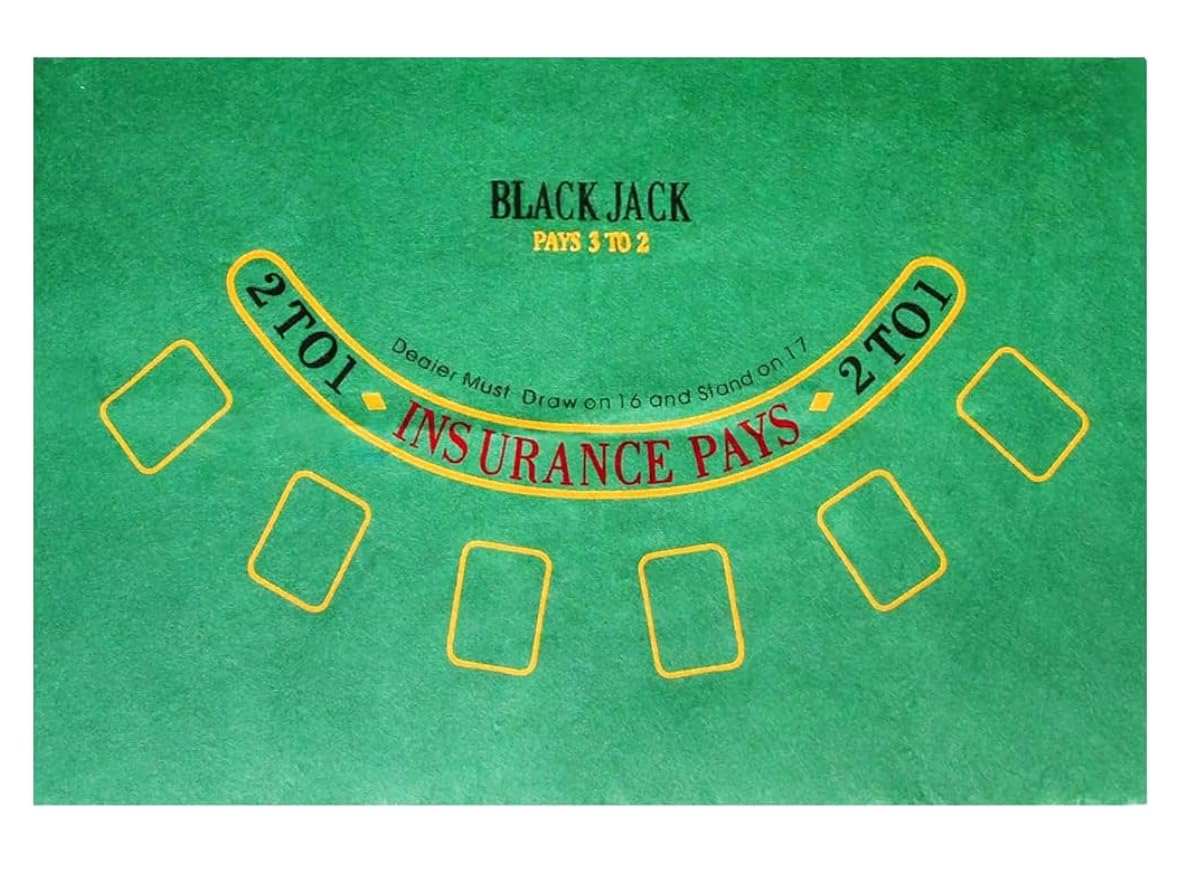 GMM Poker Table Cloth, Poker Table Cover 60 x 90 cm, Poker Mat, Green Felt Table Cover