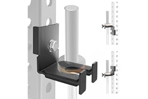Barbell Holder for 2x2'' Power Racks, No Drilling Required – Heavy-Duty Steel Barbell Storage Rack with Protective Padding, F