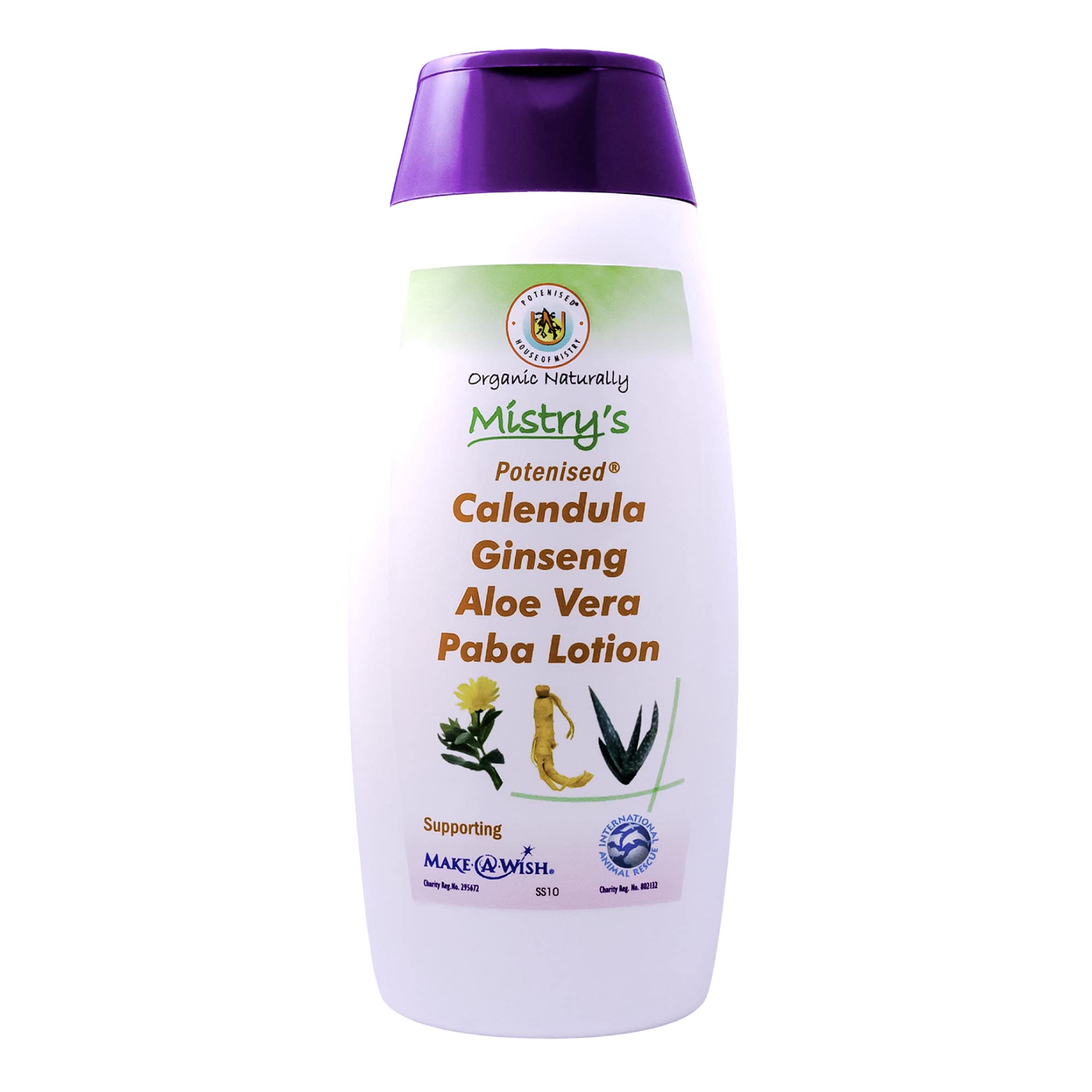 Mistry's Potenised Calendula Ginseng Aloe Vera Paba Lotion 200ml - Multi-Purpose Moisturising After Sun lotion - Ideal For Eczema and Rashes - Additive Free, Vegan,