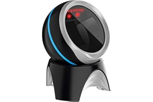 NADAMOO 1D 2D QR Desktop Barcode Scanner, Omnidirectional Hands-Free USB Wired Barcode Reader, Capture QR Barcodes, Automatic Image Sensing for Supermarket Library Retail Store