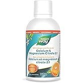 Nature's Way Calcium and Magnesium Citrate 2:1 - Liquid Supplement with Vitamin D3, Vitamin K2 and Collagen – Helps Support t