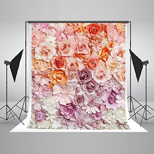 5x7ft Colorful Flowers Backdrop Photography Props for Newborn Baby,Wedding,Gift Photo Backgrounds No wrikles YY00596