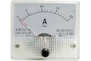 uxcell a11052500ux0040 AC 0-20A Rectangle Analog Current Panel Ammeter Gauge Ampere Meter