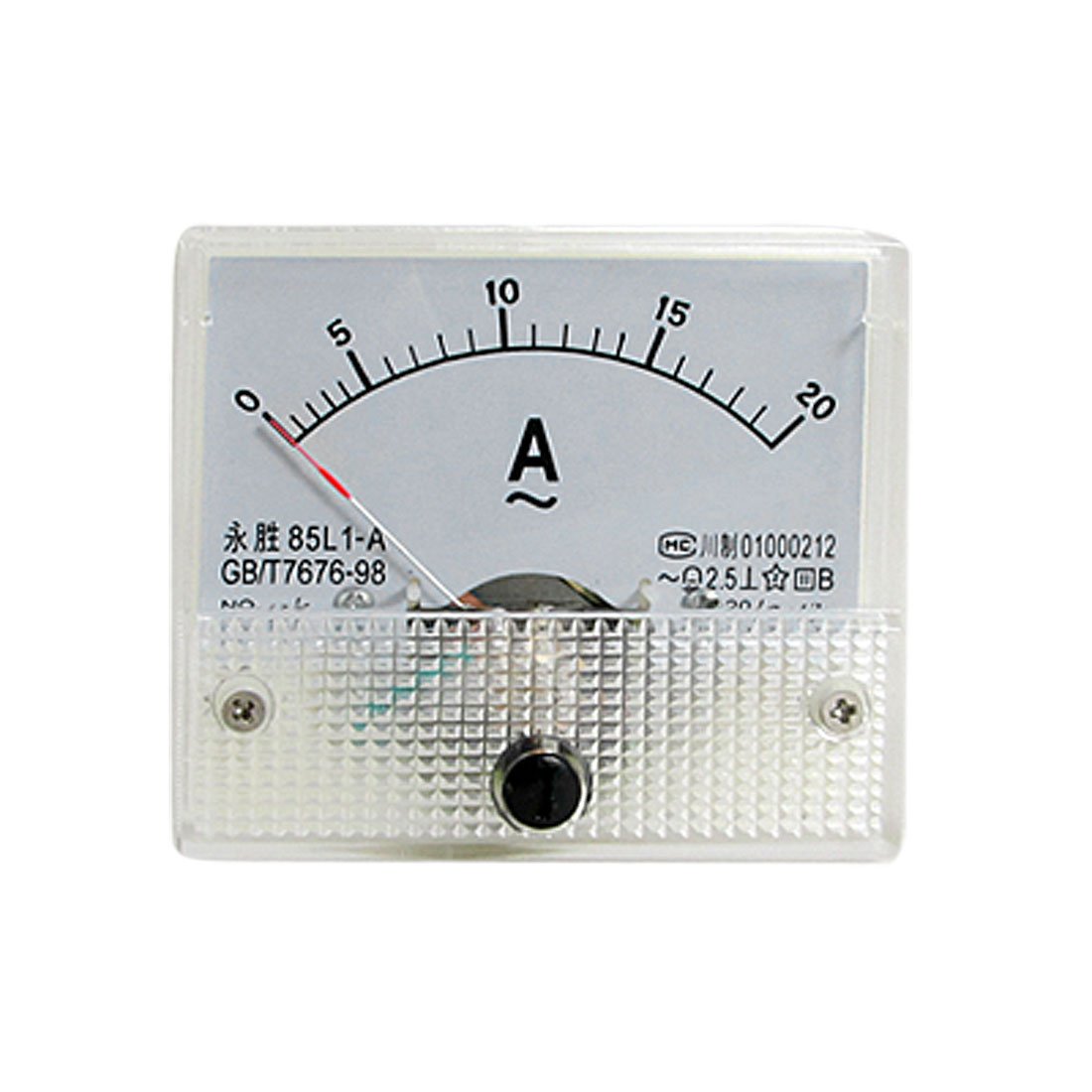 Sourcingmap AC 0-20A Rectangle Analog Panel Ammeter Gauge 85L1-A