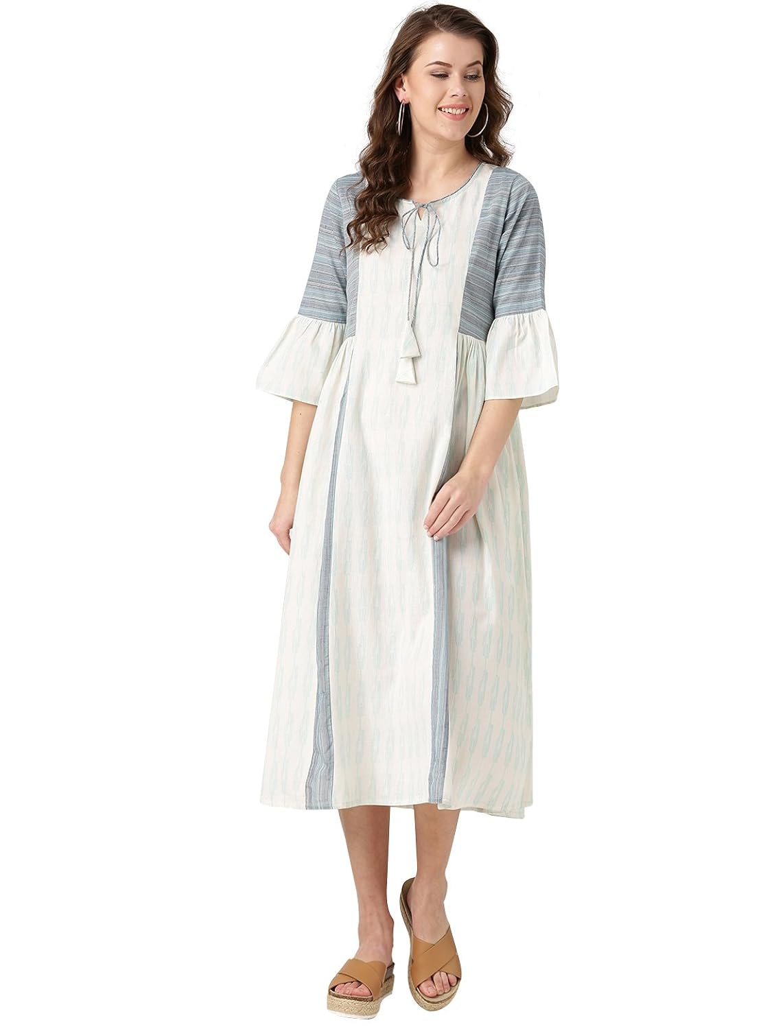 desi fusion women's cotton a-line dress