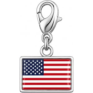 exchange-life Country Flag Charm Pendant, Travel Charm | for Necklace/Bracelet /Keychain, Collect Your Favorite Countries & S