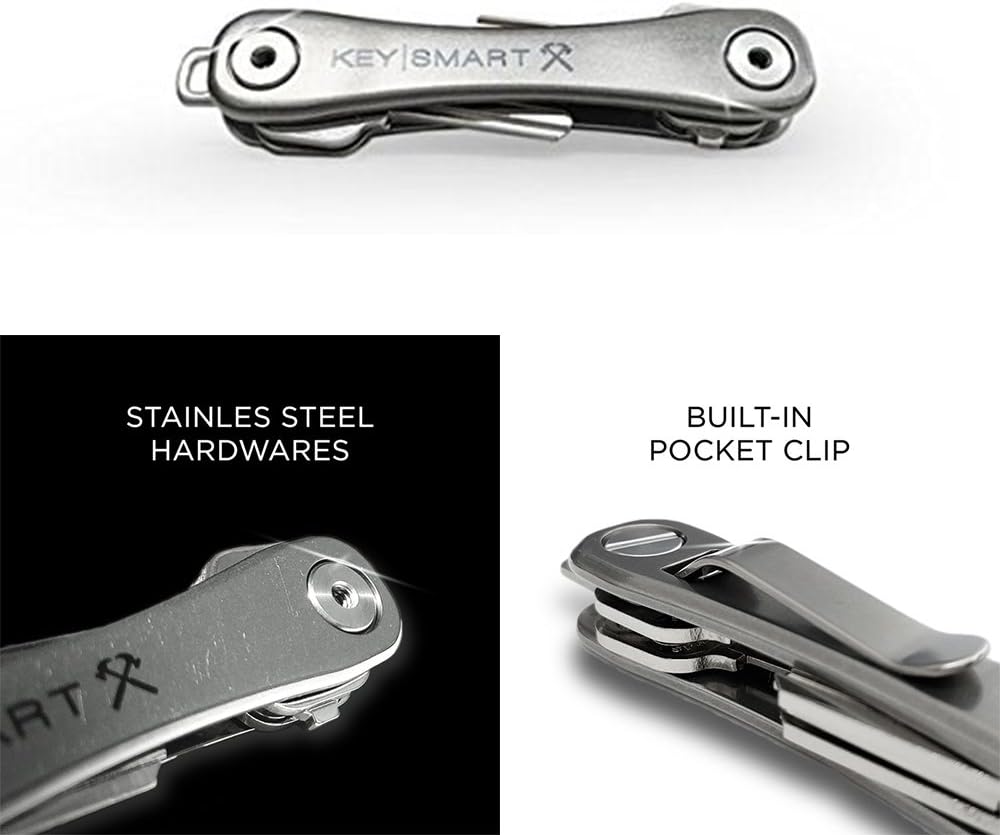 KeySmart Rugged, Multitool Key Holder for Keychain w/Bottle Opener and Pocket Clip, Key Organizer for Key Chain EDC Keychains - Image 3