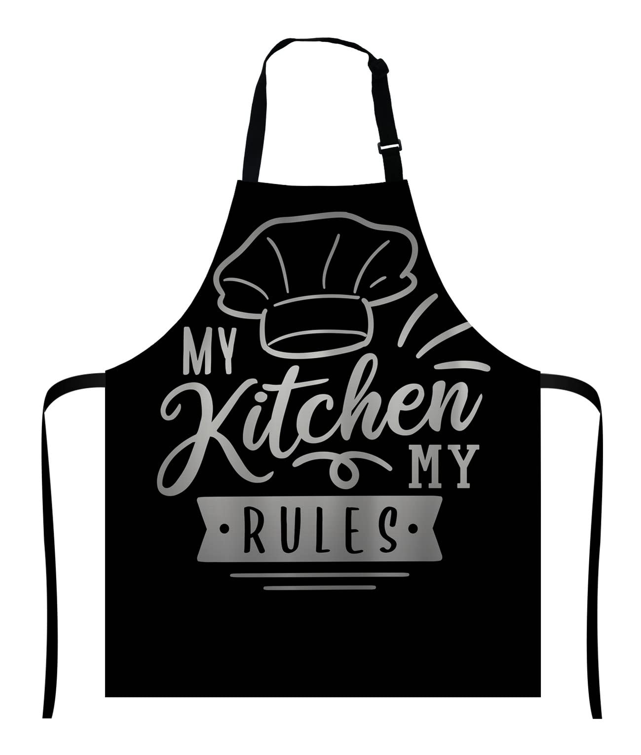 Wasach Be quote about cooking Apron, My Kitchen my Rules Bib with Adjustable Neck for Men Women,Suitable for Home Kitchen Cooking Waitress Chef Grill Bistro Baking BBQ