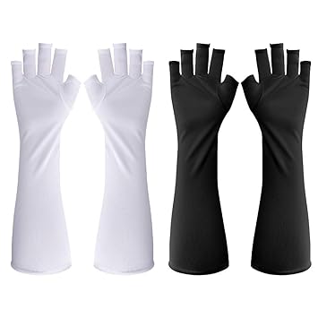 guantes anti uv guantes de proteccion uv para lampara de secado de esmalte de gel uv led guantes de gel para manicura con luz uv led 4 pares