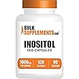 BulkSupplements.com Inositol Capsules - Vitamin B8, Inositol 1000mg for Overall Wellness - Gluten Free, 2 Capsules per Serving, 120 Count (Pack of 1)