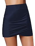 GRAPENT Women's Dark Blue Tulip Hem High Waist