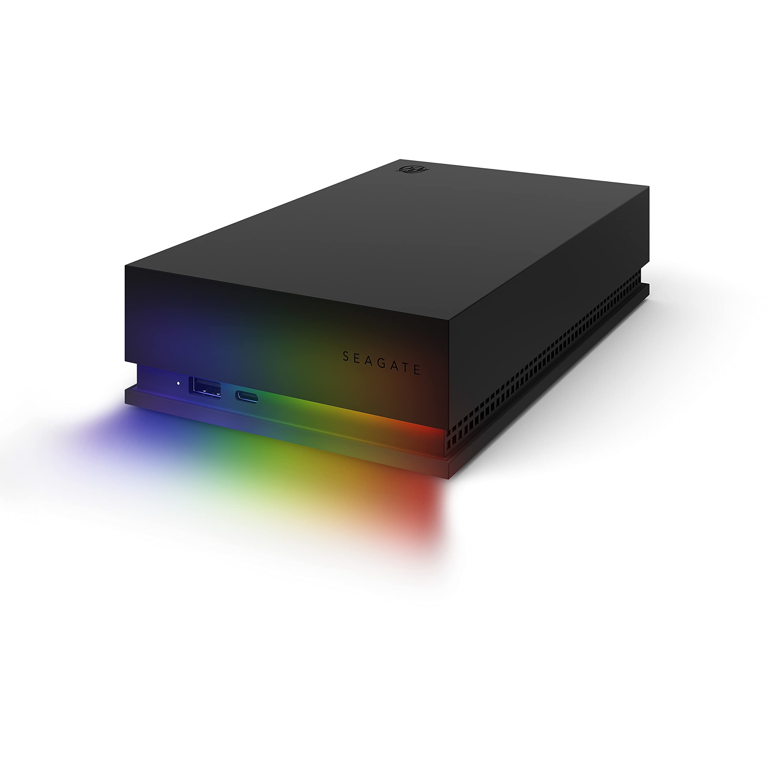 Seagate FireCuda Gaming Hub External Hard Drive HDD 8TB - USB 3.2, Customizable RGB LED lighting, Dual forward-facing USB for Desktop PC with Rescue Services (STKK8000400)
