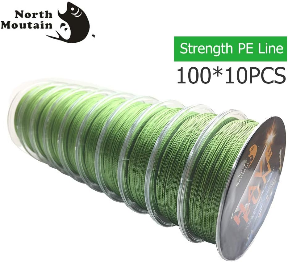 North Moutain PE 4 Strands 1000M 10PCS/Set Braided Fishing S Line Carpfishing Carp Japan PE Spearfishing leadcore Hook Link R Fishing Line