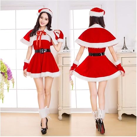 Babbo Natale Femmina Immagini.Sdlryf Babbo Natale Vestito Costume Di Natale Gonna Femmina Adulta Santa Claus Christmas Party Riunione Annuale Del Costume Di Fase Amazon It Sport E Tempo Libero