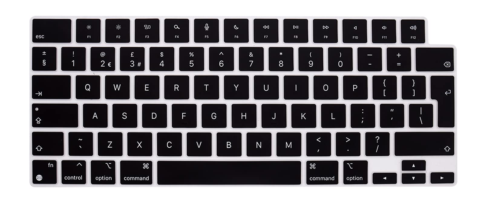 XHLWZR Keyboard Cover Silicone Keyboard Cover Skin for MacBook 2026 Neo 13"(A18)& Air13.6 15"(M5-M2) & Pro14 16"(M5-M1) A3404 (512G) with touch ID A3448 A3449 Notebook EU Layout,Black