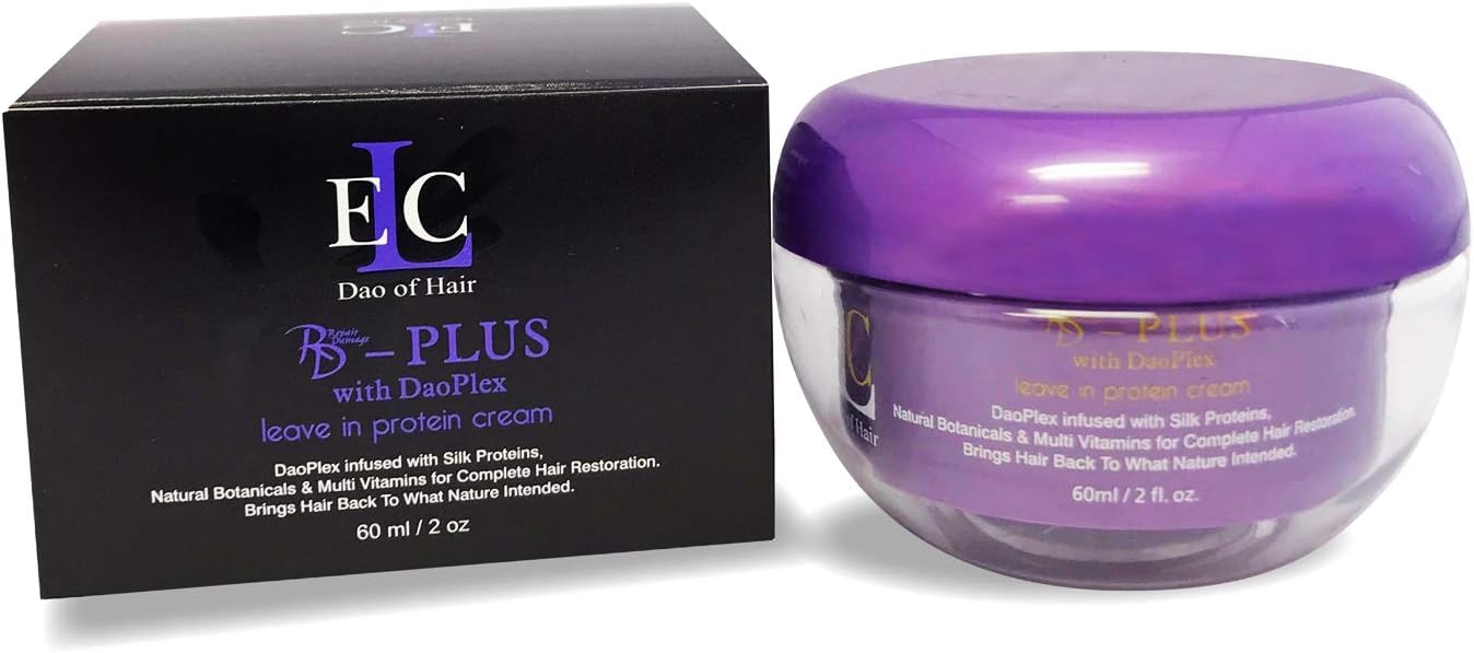 ELC Dao of Hair Repair Damage RD Plus Leave-In Protein Cream (2 oz) Healing & Smoothing Leave-in Treatment, Repairs, Smooths, Heat & Color Protection, Blocks Humidity & Frizz. Reduces dry time.