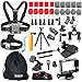 46-In-1 Wifi Action Camera Accessory Kit for Gopro Hero 5 Session 4 3+ 3 2 1 Silver Black, Outdoor Sports Camera Accessories Bundle for SJCAM SJ4000 SJ5000 Akaso FITFORT Lightdow APEMAN Campark