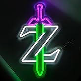 Neon Sign LED Light, Sword Z LED Sign for Gaming Room Decor - Gamer Gifts for Zelda Fans (White Z)
