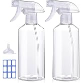 Spray Bottles 16.9oz/2Pack - Premium Adjustable Spray Bottles for Cleaning | No Leak And Clog Mister Spray Bottle - Spray Bottle For Hair, Plants, Pet, Vinegar, and Rubbing Alcohol Reagent