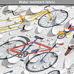 Ambesonne Bicycle Fabric by The Yard, Retro