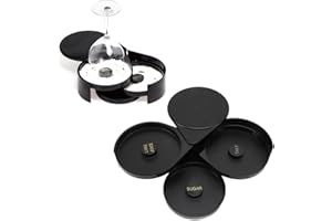 3 Tier Bar Glass Rimmer for Margarita and Cocktail, Margarita Cocktail Salt and Sugar Glass Rimmer, Salt Box Spice Container,