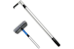 Zoegluxu Cargo Retriever Hook, 6 ft Multi-Use Grabber Reach Tool with Debris & Snow Broom, Telescoping Pull Pole for Pickup Truck Bed, Heavy Duty Truck Bed Accessories