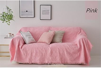 Amazon Com 19v78 Pink Sofa Throw Blanket Knit Chair Sofa Cover