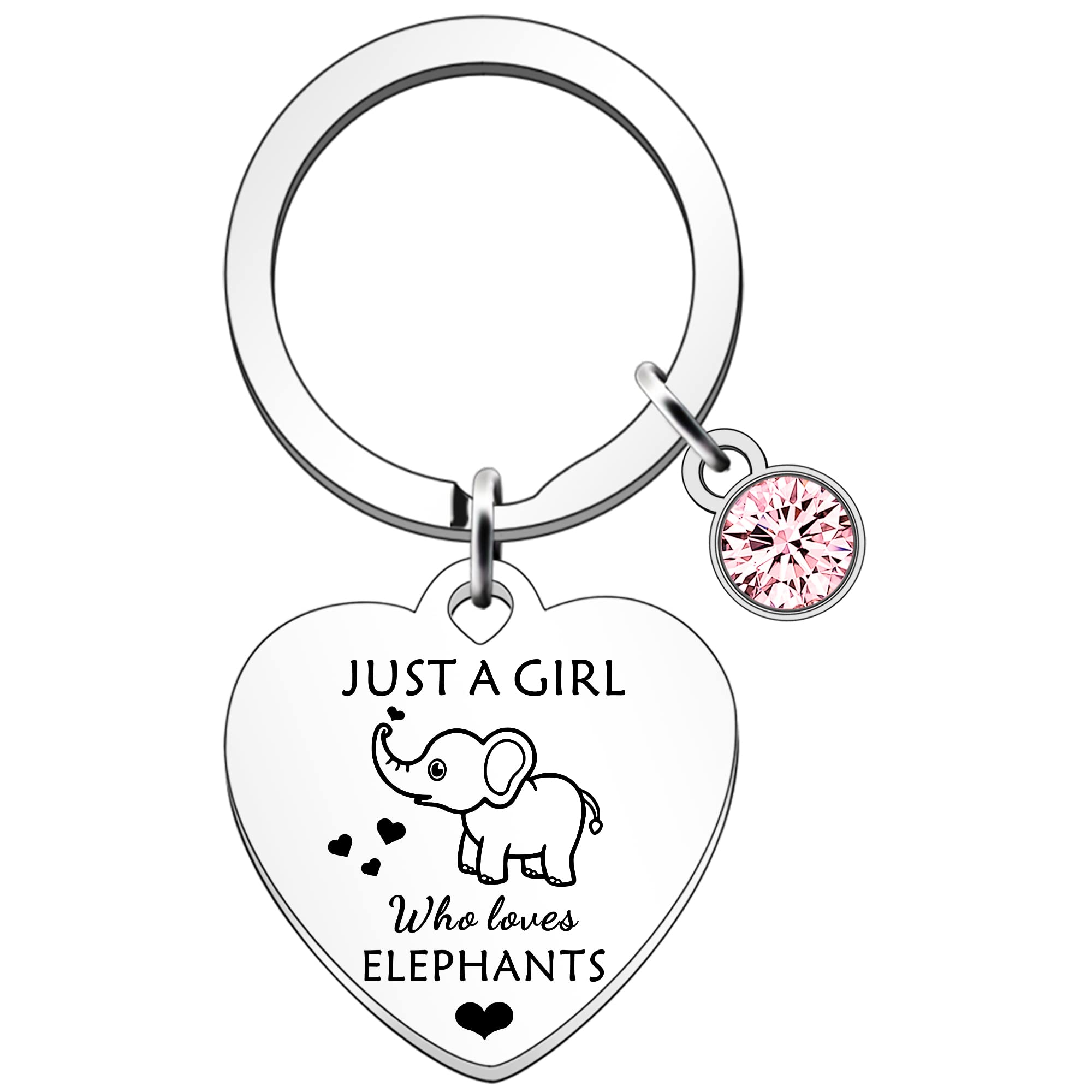 SDOFY Elephant Gifts for Women Girls Elephant Keyring Keychain Elephant Lovers Gift Just a Girl Who Loves Elephants