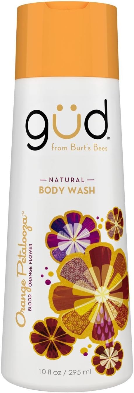 GudNatural Orange Petalooza Body Wash, 10 fz (Pack of 3)