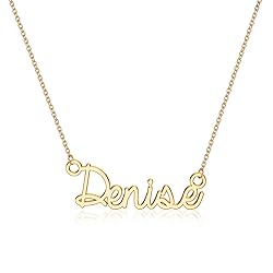 Turandoss Denise Necklace, 14K Gold Plated Name
