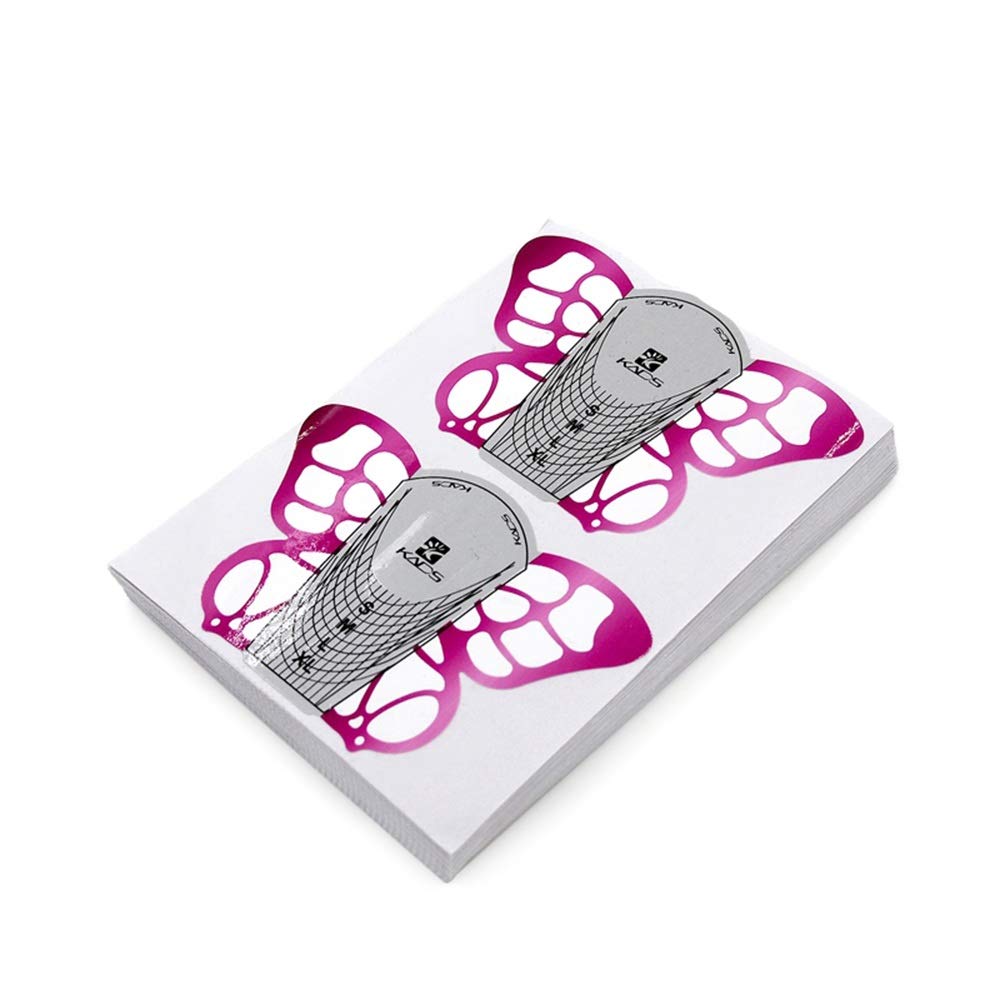 KADS 100pcs in 1 Roll Small Size Butterfly-shape Self Adhesive Gel Nail Extension Nail Forms for Acrylic Nails Tips ?-
