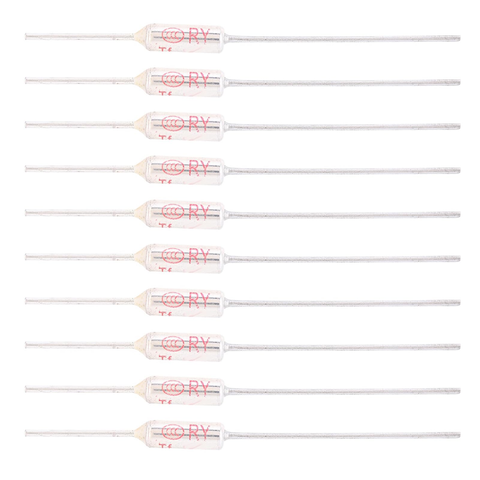 Thermal Circuit Protector, 250VAC 10A, Flame Retardant Metal Shell, Temperature Range 72-250, 10 Pack