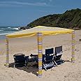 CoolCabana Beach Shade Tent - Easy Setup, UPF 50+ Protection, Large & Medium Sizes, Compact & Wind Resistant - Beach Cabana for The Whole Family - St Tropez, Medium