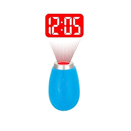 Moouk Projection Clock Mini Led Torch Projector Flashlight For Led Wall With Lanyard For Ceiling Projection Bedrooms Travel Camping Blue