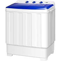 VIVOHOME Electric Portable 2 in 1 Twin Tub Mini Laundry Washer and Spin Dryer Combo Washing Machine with Built-in Drain…