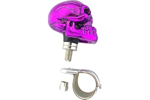 Arenbel Power Turning Grip Handle Skull Steering Wheel Assist Suicide Spinner Knob Fit Most Cars Trucks Tractors Boats, Purple