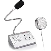 LiwCho Dual-Way Window Intercom System,High Power Speaker,Microphone Speaker for Teller Window, Two Way Interphone for Bank,Hospital,Business,Office.