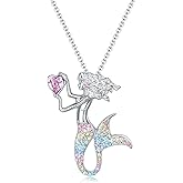 Horse Wolf Giraffe Dinosaur Necklace Gifts,Flamingo Elephant Sloth Llama Mermaid Necklaces Jewelry for Women