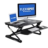 FlexiSpot Standing Desk - 35" wide platform Height Adjustable Stand up Desk Riser with Removable Keyboard Tray (M2B-M-SIZE)