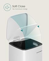 SONGMICS 30 L Kitchen Bin Steel Pedal Trash Can with Inner Bucket view 6