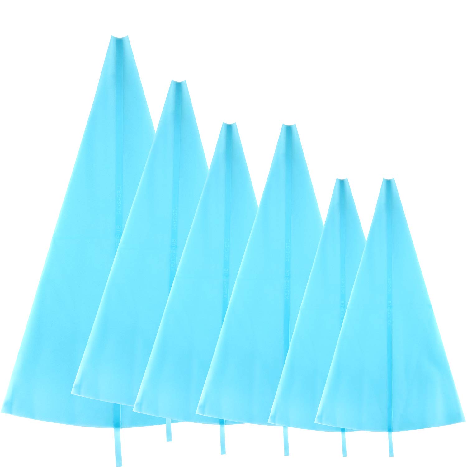 TUPARKA 6 Pack Reusable Silicone Piping Bags, Icing Piping Cream Pastry Bag DIY Cake Decorating Tools