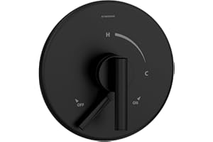 Symmons S-3500-CYL-B-MB-TRM Dia Shower Valve Trim in Matte Black (Valve Not Included)