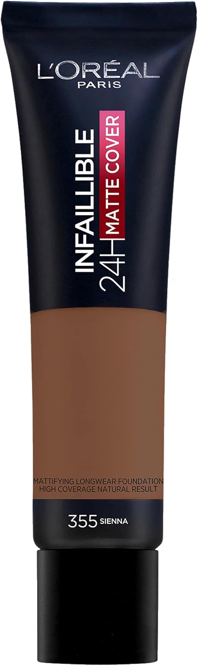 L'Oreal Paris Infallible Matte Cover Foundation 24hr 355 Sienna SPF18 30ml