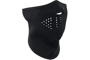 ZANheadgear Neoprene 'Skull' Design 3-Panel Half Mask (Black, One Size)