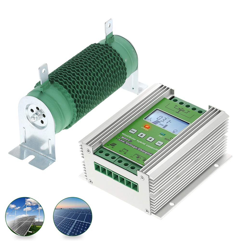 1000W Wind Turbine Solar Charge Controller Hybrid Controller 600W Wind and 400W Solar Panel 12V/24V Auto Distinguish