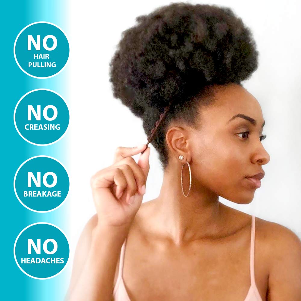 BunzeeBands Adjustable Length Hairband | Long Cushioned Headband Ties for Women with Thick, Braided, Kinky, Curly, Natural Hair | Extra Stretchy, No-Slip Design (Single, Black) (1 Pack, Black 1-Pack) : Beauty