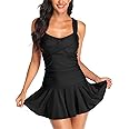 MiYang Women's Swimwear One Piece Slimming Skirt Tummy Control Swimdress Bathing Suit