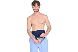 wearwan Ostomy Belt | Leak & Odor Protection | Abdomen Ostomy Bag Covers for Men and Women | Sports and Daily Life | Size M, Dark Blue